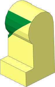 Minifig Leg Left with Green Leotard Pattern