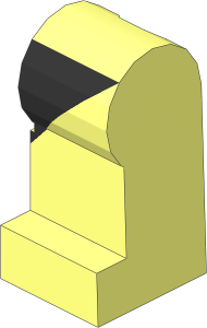 Minifig Leg Left with Black Leotard Pattern