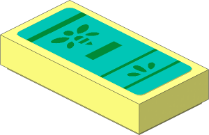 Tile  1 x  2 with Beekeeper's Handbook Back Sticker