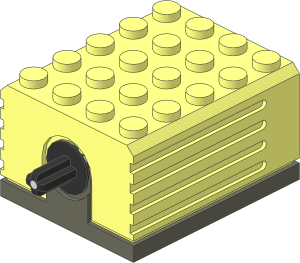 Electric Technic Motor  9V with Dark Grey Bottom