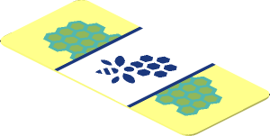 Sticker  0.8 x  1.8 with Beekeeper's Logo and Honeycomb