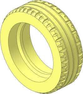 Tyre 14/ 43 x 30 with Grooved Tread
