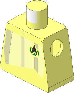 Minifig Torso with ST Bright Light Orange Starfleet Duty Uniform (2360s Variant) Pattern