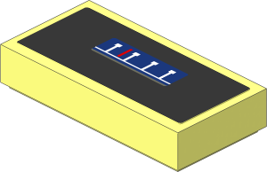 Tile  1 x  2 with Groove and Car Radio Sticker