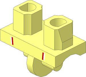 Minifig Hips with Red and White Stripes Pattern