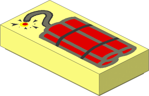 Tile  1 x  2 with Dynamite Pattern