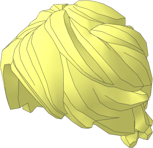 Minifig Hair Mid-Length Tousled with Side Part