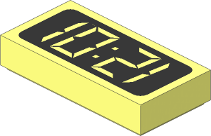 Tile  1 x  2 with Digital Clock Pattern