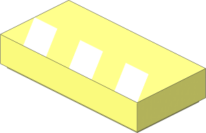 Tile  1 x  2 with Partial White Stripes Pattern