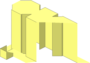 ~Slope Brick 45  6 x  4 Double Inverted - 1/8