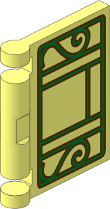 Minifig Book Cover with Gold Lattice and Ornaments Pattern