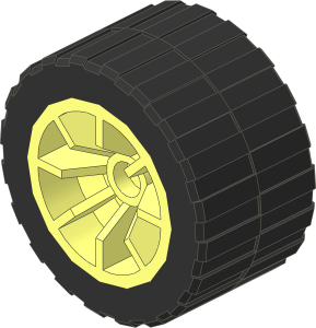 Wheel Rim 14 x 17 with  8 Spokes with Tyre 14/ 25 x 17 Shallow Staggered Treads