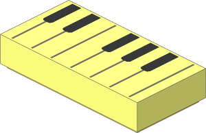 Tile  1 x  2 with Piano Keys Pattern