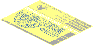 ~Slope Brick 10  6 x  8 U.S.S. Enterprise Name Plate and Blueprint Pattern