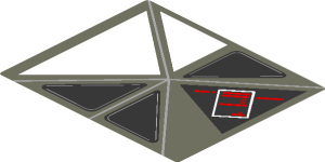 ~Sticker  2.8 x  3.3 with Red and White Signs on Screen - Common