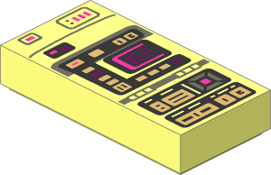 Tile  1 x  2 with Tricorder Data Screen Pattern