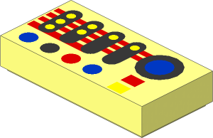 Tile  1 x  2 with Explorien Controls Pattern