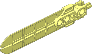 Constraction Blade 12L Double-Edged Sword with  3 Pinholes and Axle