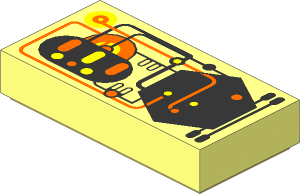 Tile  1 x  2 with UFO Controls Pattern