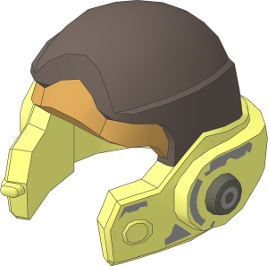 Minifig Helmet SW Rebel with Dark Brown and Dark Tan Pattern