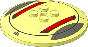 Dish  6 x  6 Inverted with Solid Studs with SW Sith Infiltrator Pattern