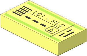 Tile  1 x  2 with LCI-HLC Boarding Pass Pattern
