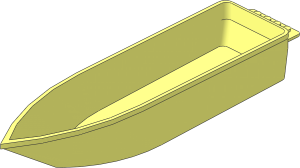 ~Boat Hull Floating  6 x 24 x  3 Hull