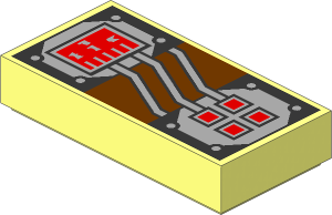 Tile  1 x  2 with Stingray Control Panel Pattern
