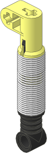 Technic Shock Absorber  9L Hard with Black Piston (Compressed)
