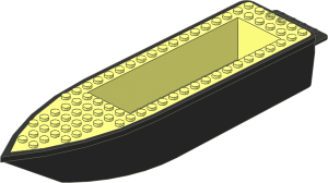 Boat Hull Floating  6 x 24 x  3 (Complete) with Black Base