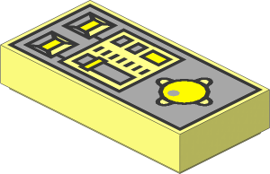Tile  1 x  2 with Yellow Buttons and Knob Controls Pattern