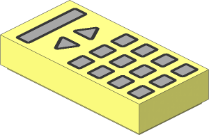 Tile  1 x  2 with TV Remote Control Pattern