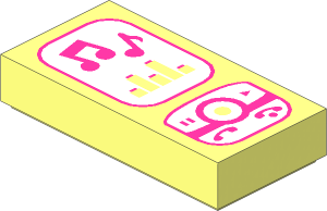 Tile  1 x  2 with Cell Phone / Music Player Pattern