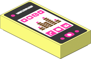 Tile  1 x  2 with Smartphone with Sound Level Pattern