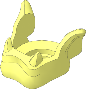 Minifig Large Lower Jaw with Canines and Pointed Ears