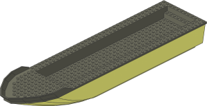 Boat Hull Floating 51 x 12 with Dark Bluish Grey Top