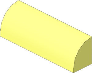 Brick  1 x  4 with Curved Top without Understuds