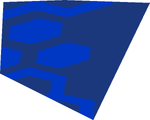 ~Electric Brick  4 x  4 x  0.667 Round - Top with  2 Studs - Corner Hexagons