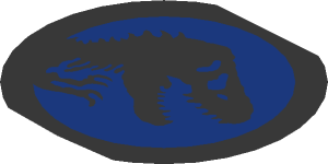~Electric Brick  4 x  4 x  0.667 Round - Top with  2 Studs - Jurassic World Logo