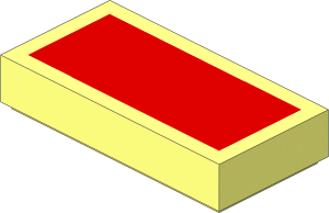 Tile  1 x  2 with Red Rectangle Pattern