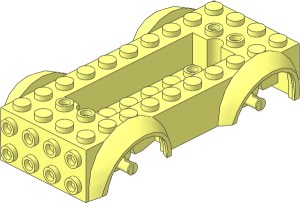 Car Base  4 x 10 with Mudguards and Integral Plates with Wheel Pins