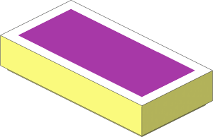 Tile  1 x  2 with Purple Rectangle with White Border Pattern