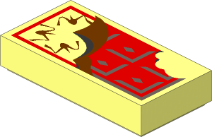 Tile  1 x  2 with Chocolate Bar Pattern