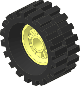 ~Wheel Rim  8 x 18 with 12 Spokes and Peghole with Tyre 12/50 x 16 Offset Tread (Obsolete)