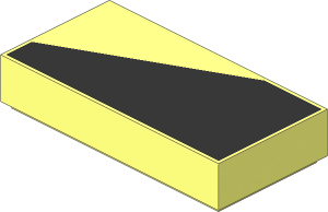 Tile  1 x  2 with Black Top without Upper-Left Corner Pattern
