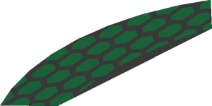 ~Electric Brick  4 x  4 x  0.667 Round - Top with  2 Studs - Snake Scales