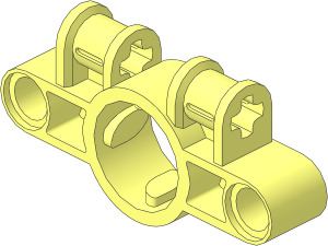 Technic Cross Block  2 x  5 (Axle/Pin) with Perpendicular Hole for Worm Gear 6L