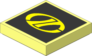 Tile  2 x  2 with Yellow "LT" Logo on Black Background Sticker