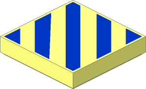 Tile  2 x  2 with Blue Diagonal Stripes Pattern