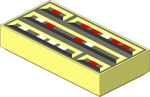Tile  1 x  2 with SW Computer Pattern